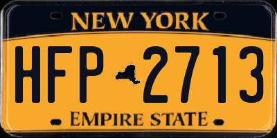 NY license plate HFP2713