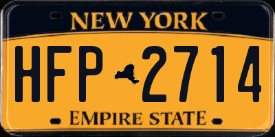 NY license plate HFP2714