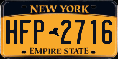 NY license plate HFP2716