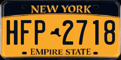 NY license plate HFP2718