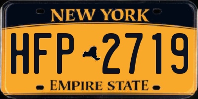 NY license plate HFP2719