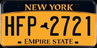 NY license plate HFP2721
