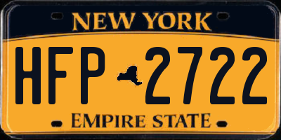 NY license plate HFP2722