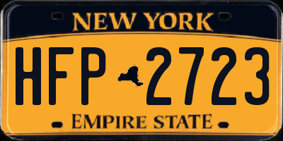 NY license plate HFP2723