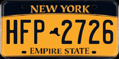 NY license plate HFP2726