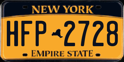 NY license plate HFP2728