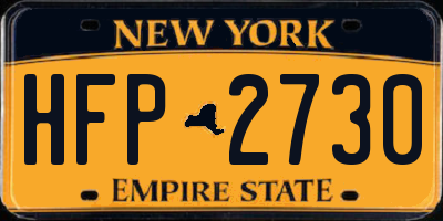 NY license plate HFP2730