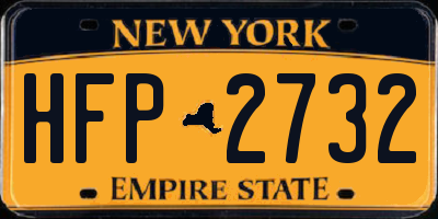 NY license plate HFP2732