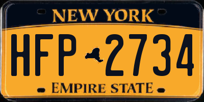 NY license plate HFP2734