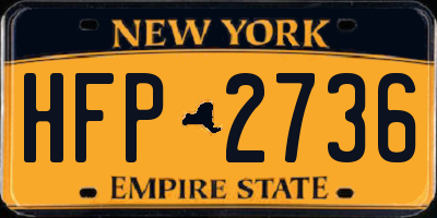 NY license plate HFP2736