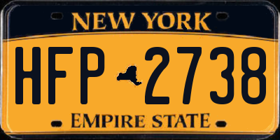 NY license plate HFP2738
