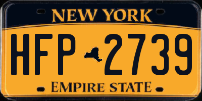 NY license plate HFP2739
