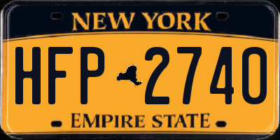 NY license plate HFP2740