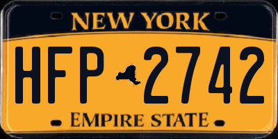 NY license plate HFP2742