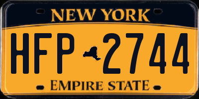 NY license plate HFP2744