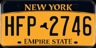 NY license plate HFP2746