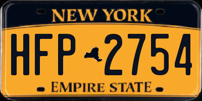 NY license plate HFP2754