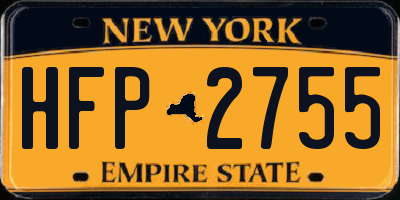 NY license plate HFP2755