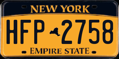 NY license plate HFP2758