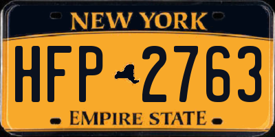 NY license plate HFP2763