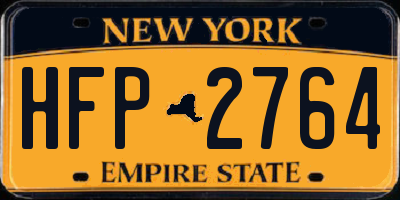 NY license plate HFP2764