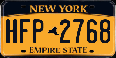 NY license plate HFP2768