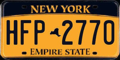 NY license plate HFP2770