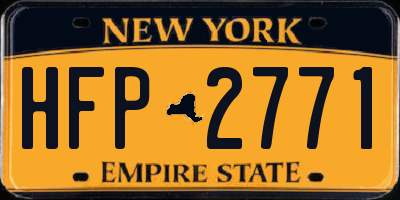 NY license plate HFP2771