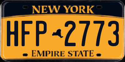 NY license plate HFP2773