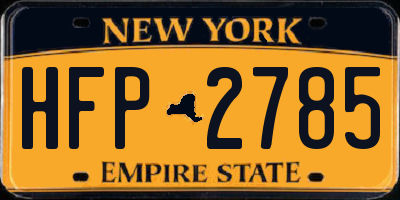 NY license plate HFP2785