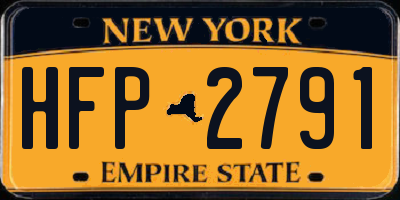 NY license plate HFP2791