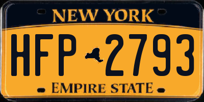 NY license plate HFP2793
