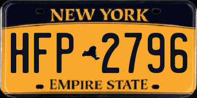 NY license plate HFP2796