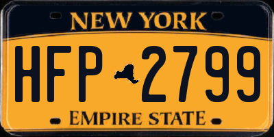 NY license plate HFP2799