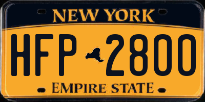 NY license plate HFP2800