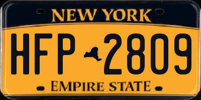 NY license plate HFP2809