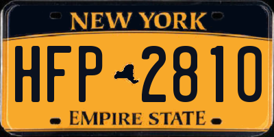 NY license plate HFP2810