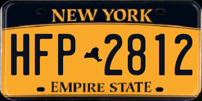 NY license plate HFP2812