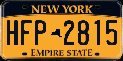 NY license plate HFP2815