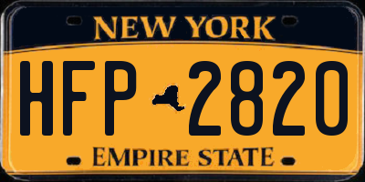 NY license plate HFP2820