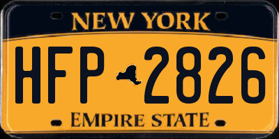 NY license plate HFP2826