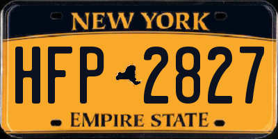 NY license plate HFP2827
