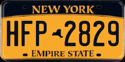 NY license plate HFP2829