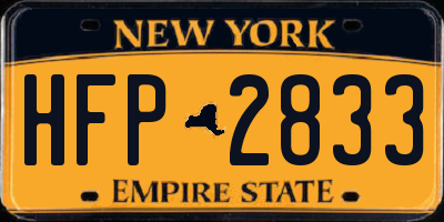 NY license plate HFP2833