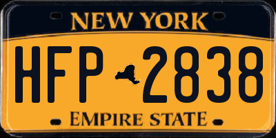 NY license plate HFP2838
