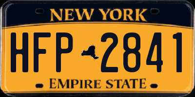 NY license plate HFP2841