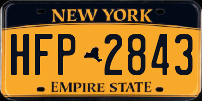 NY license plate HFP2843