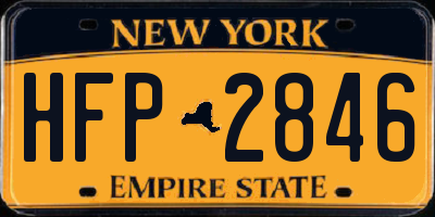 NY license plate HFP2846