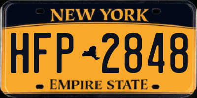 NY license plate HFP2848