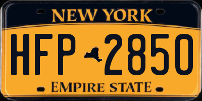 NY license plate HFP2850